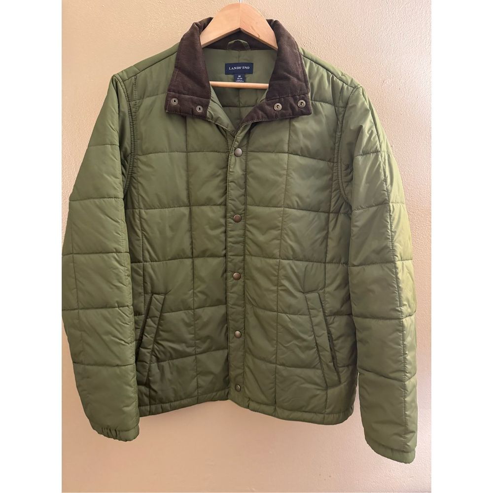 Land’s End | Jackets & Coats | Thermolite Men’s Green Insulted Puffer Jacket Siz - Picture 1 of 4